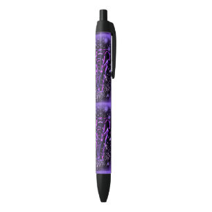 Stylo Bleu Eléphants Neon Violet Rose Marchant À La Nuit É