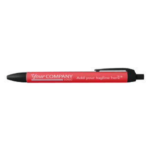 Stylo Bleu Encre promotionnelle de marque à logo blanc sur fo