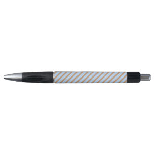 Stylo Bleu et blanc cinq bandes motif avec bronze