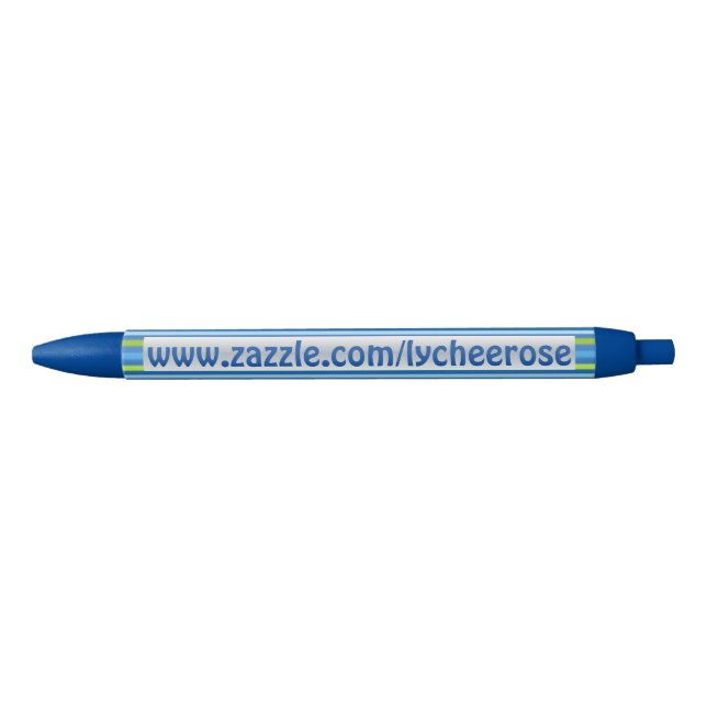 Stylo bleu et vert de lycheerose de rayures (Devant)