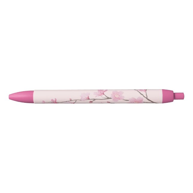Stylo Bleu Fleur de cerisiers - rose (Devant)