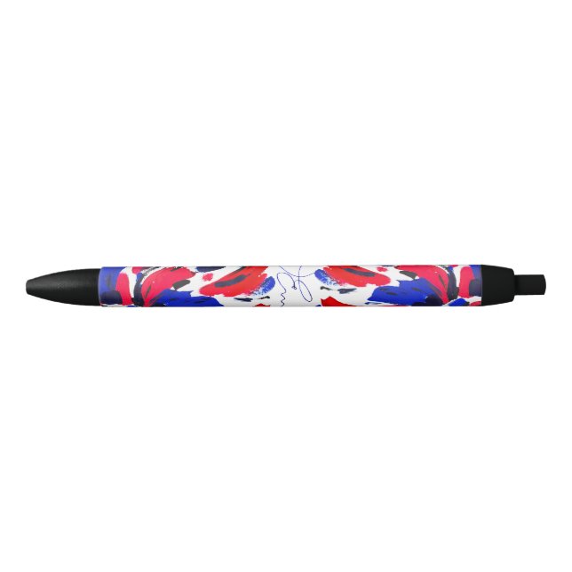Stylo Bleu Fleur éclatée (Devant)