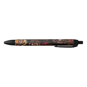 Stylo Bleu Fleurs de l'automne lumineuses du jardin sombre