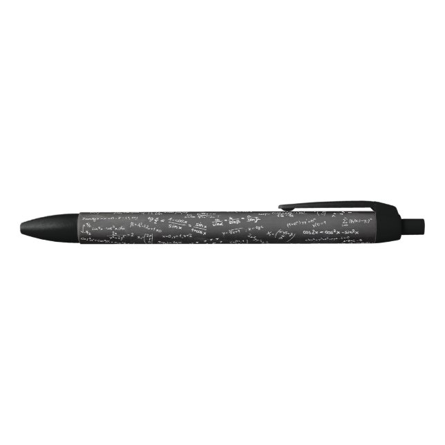 Stylo Bleu Formules Mathématiques Sur Un Tableau Noir (Haut)
