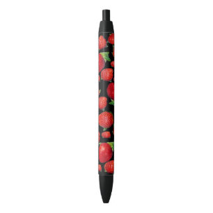 Stylo Bleu Fraises rouges délicieuses,
