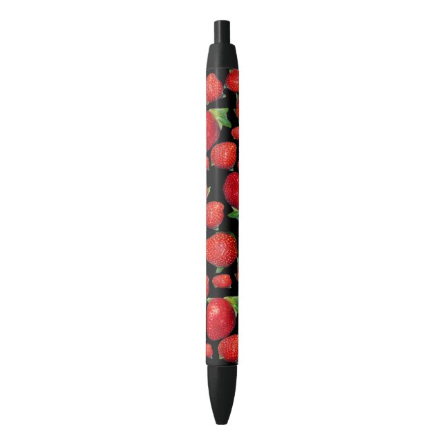 Stylo Bleu Fraises rouges délicieuses, (devant Vertical)