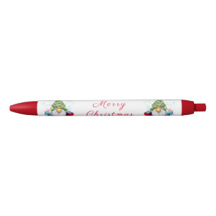 Stylo Bleu Gnome mignonne avec arbre de Noël Casquette et ca