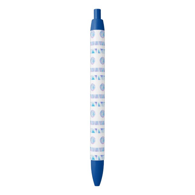 Stylo Bleu Gouttes de pluie en cristal (devant Vertical)