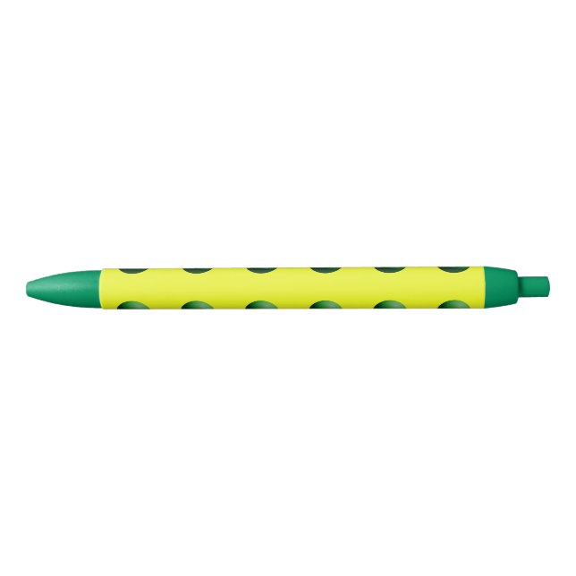 Stylo Bleu Green on Yellow (Devant)