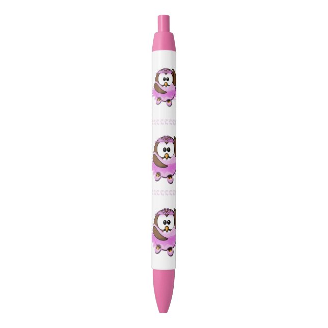 Stylo Bleu hibou de ballerine (devant Vertical)
