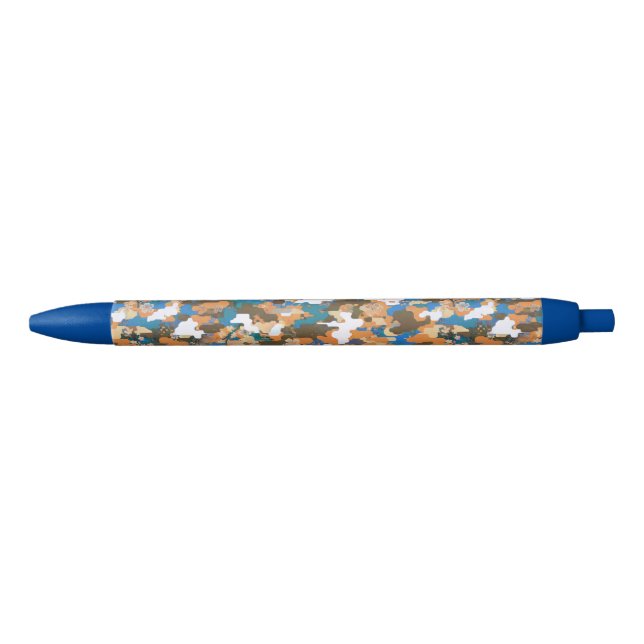 Stylo Bleu High-contrast Urban Digital Camouflage Pattern  (Devant)