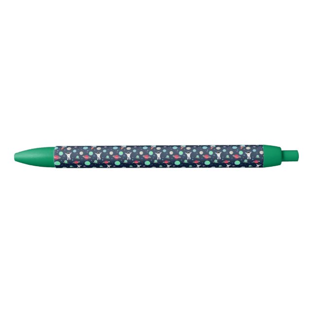 Stylo Bleu Illustration de motif spatial (Devant)