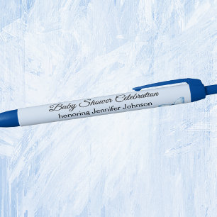 Stylo Bleu Le Baby shower Bébé Bleu Charme Privilégie L'Encre
