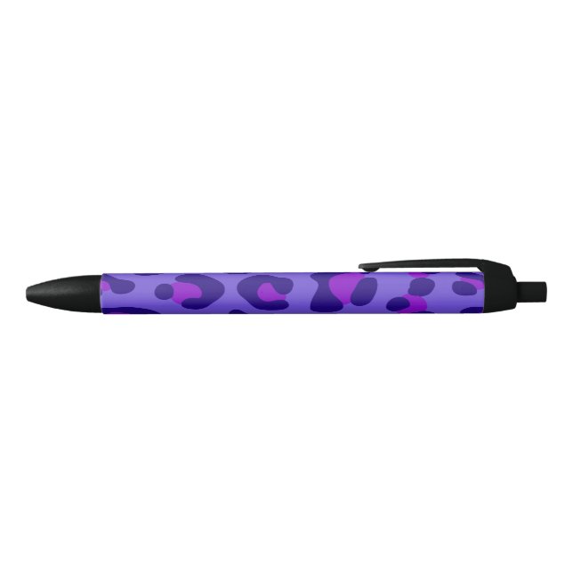 Stylo Bleu "Leopard violet électrique" (Haut)