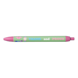 Stylo Bleu LGBTQIA Transgenre Fierté Caterpillar to Butfly