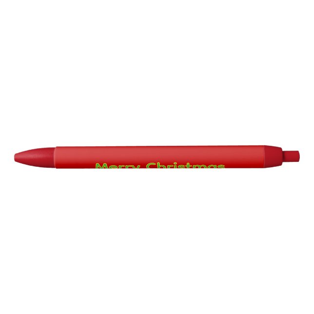 Stylo Bleu Liste de Noël rouge (Devant)