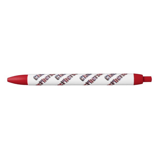 Stylo Bleu Logo de Clan MacPherson Tartan, (Devant)
