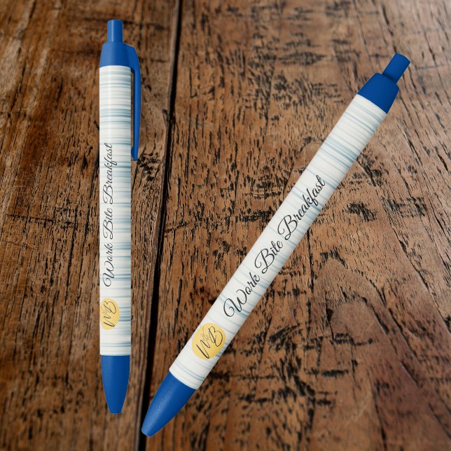 Stylo Bleu Logo d'entreprise personnalisé et nom promotionnel (Créateur téléchargé)