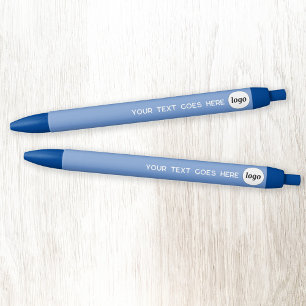 Stylo Bleu Logo Texte Bleu Entreprise Marque promotionnelle
