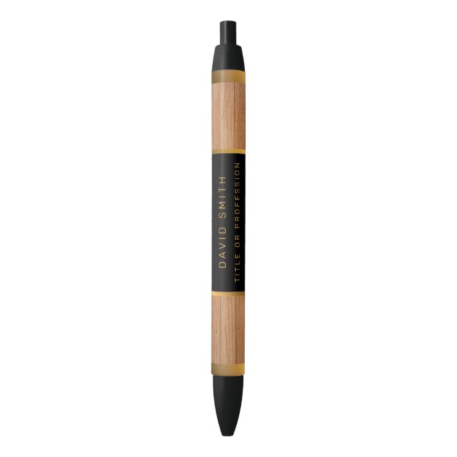 Stylo Bleu Luxe Or Bois Moderne (devant Vertical)