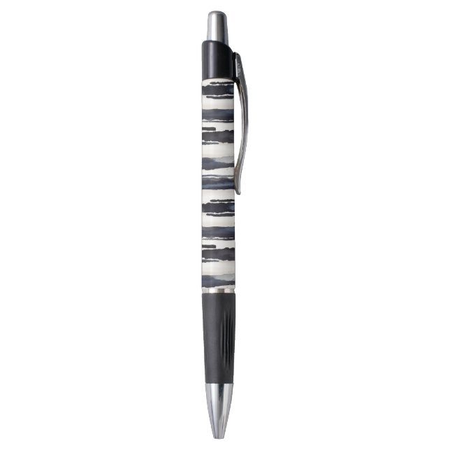 Stylo Bleu Marine Rayures Blanches (Bas (Vertical))