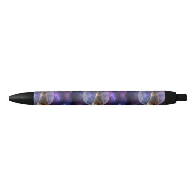 Stylo Bleu Meerkat Sur Blue Moonlight Night Watch, (Devant)