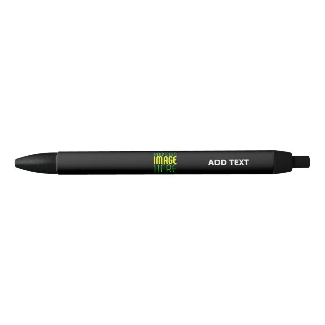 STYLO BLEU MODELE DE TEXTE D'IMAGE NOIRE SIMPLE ET MODIFIABLE (Devant)