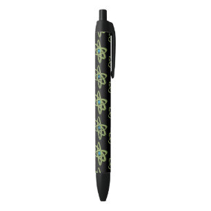 Stylo Bleu Motif d'atome
