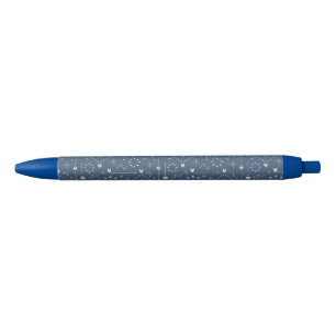 Stylo Bleu Motif de cœur magique