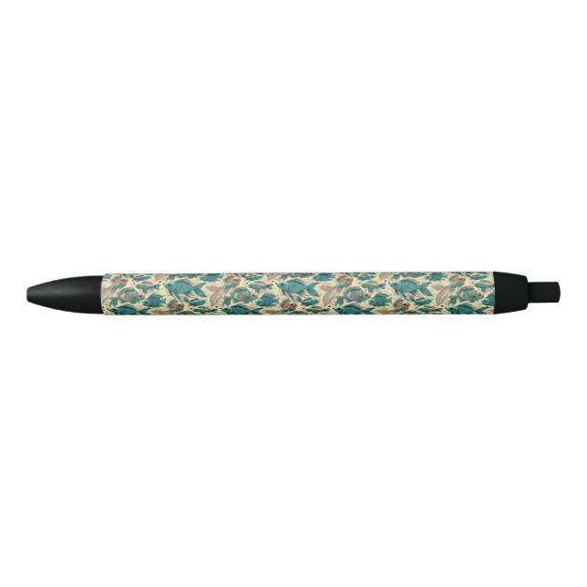 Stylo Bleu Motif de poisson vibrant coloré (Devant)