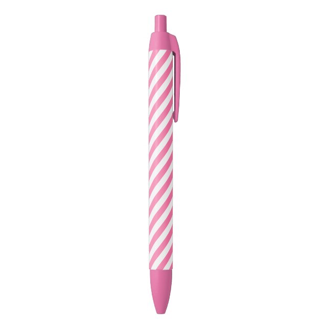 Stylo Bleu Motif des rayures de degré rose et blanc (Bas (Vertical))