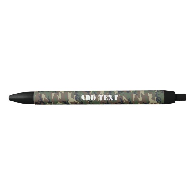 Stylo Bleu Motif du Camouflage militaire Green Woodland (Devant)