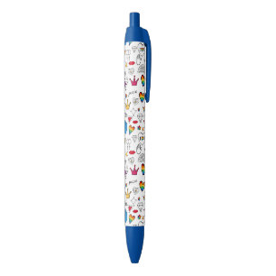Stylo Bleu Motif Gay pride Doodle