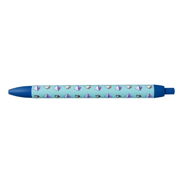 Stylo Bleu Motif Pyramide Geek géométrique Math Lover (Devant)