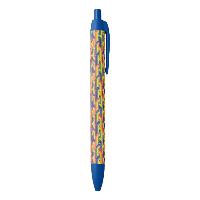 Stylo Bleu Motif Rainbow moderne (Bas (Vertical))