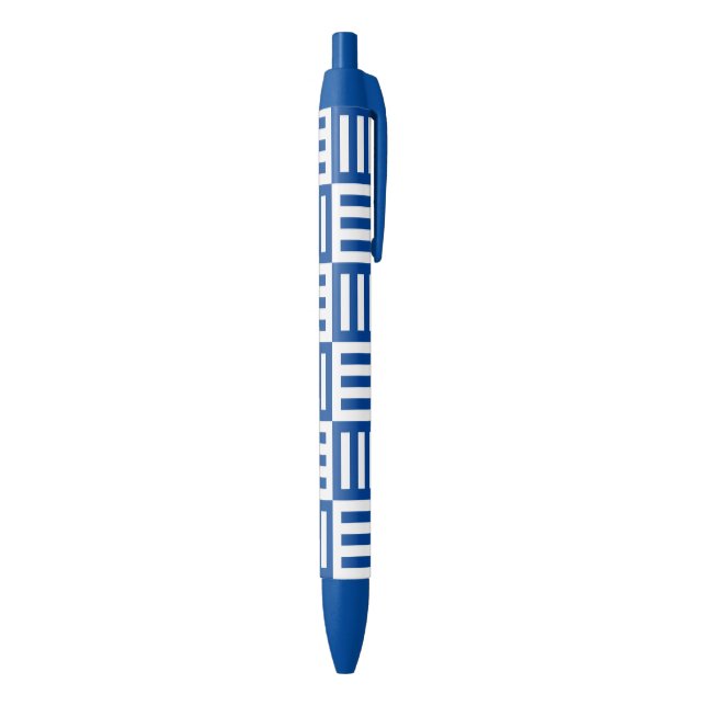 Stylo Bleu Motif rayures bleues et blanches (Bas (Vertical))