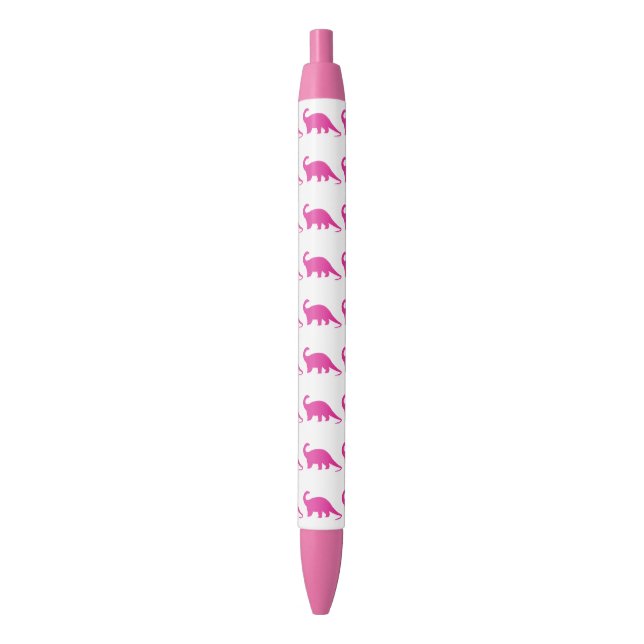 Stylo Bleu Motif rose dinosaure (devant Vertical)