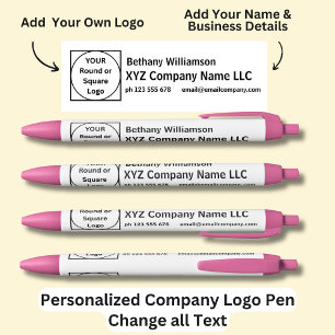 Stylo Bleu Nom personnalisé Nom de l'entreprise Nom et courri