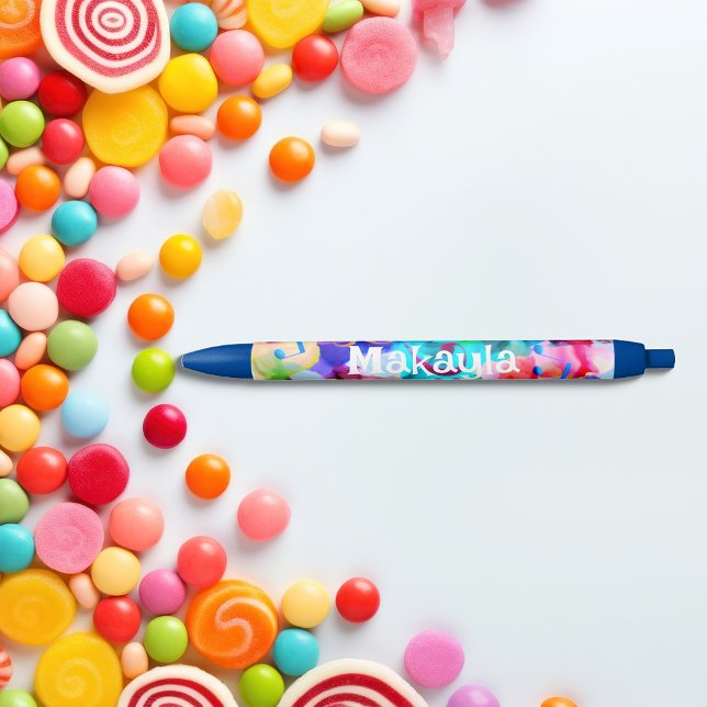 Stylo Bleu Notation musicale monogrammée Color Pop (Créateur téléchargé)