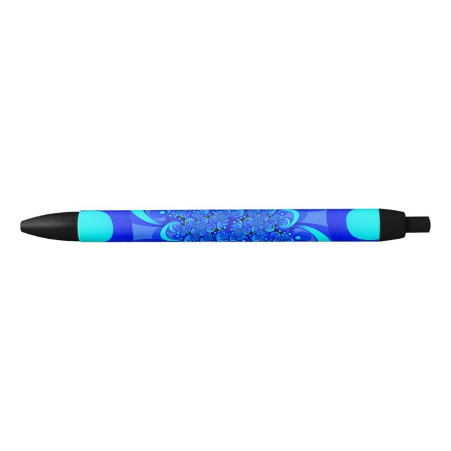 Stylo Bleu Nuances de bleu Art fractal abstrait moderne (Devant)