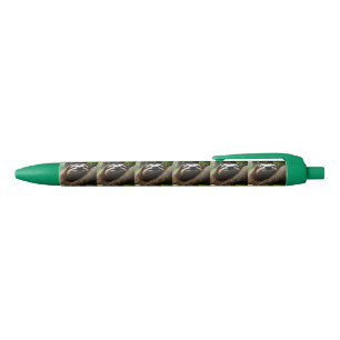 Stylo Bleu Paresseux Brun Flou