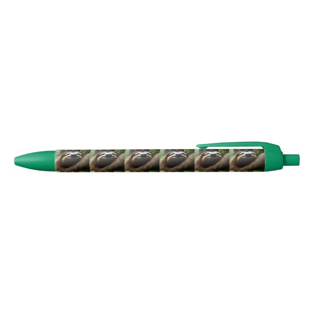 Stylo Bleu Paresseux Brun Flou (Haut)
