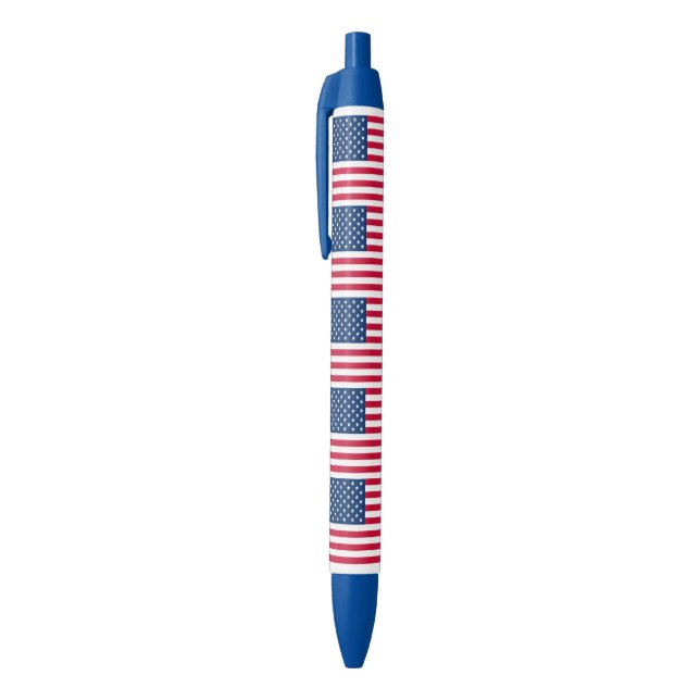Stylo Bleu Patriotique du drapeau américain (Haut (Vertical))