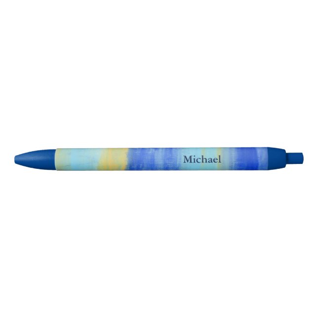 Stylo Bleu Personalized Relaxing Beach Aqua Abstract Art (Devant)