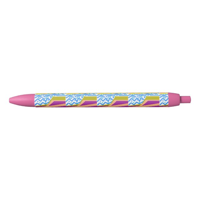 Stylo Bleu Pink Sunset Yacht Waves Pen (Devant)