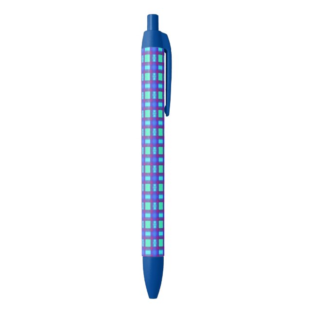 Stylo Bleu Plaid vif de bleus (Bas (Vertical))