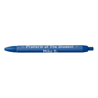 Stylo Bleu Propriété de l'étudiant