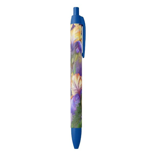 Stylo Bleu Purple Iris Fleurs Pen Irises Peinture (Bas (Vertical))