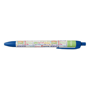 Stylo Bleu Quarantième cadeaux personnalisés uniques de fê