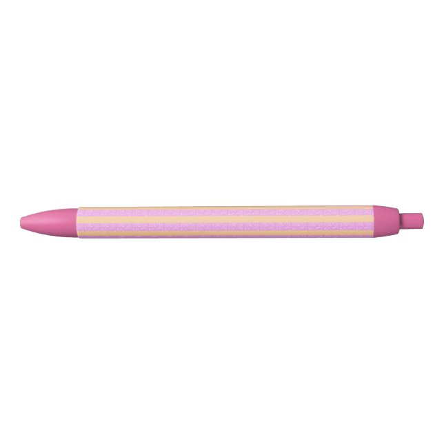 Stylo Bleu Rose Géométrique  (Devant)